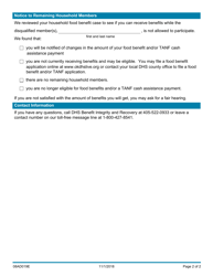 Form 08AD019E Program Penalty/Disqualification Notice - Oklahoma, Page 2