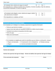 Formulario 08AD094S (ADM-94-SV) Verificacion De Empleo - Oklahoma (Spanish), Page 3