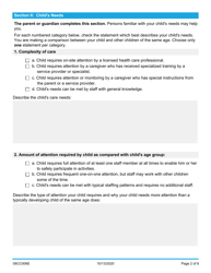 Form 08CC006E In-home Child Care Certification for Special Needs Rate - Oklahoma, Page 2