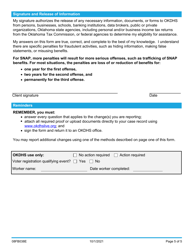 Form 08FB038E Changes in Household Circumstances - Oklahoma, Page 5