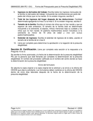 Formulario 08MA003S (MA-PE-1-SV) Forma Del Presupuesto Para La Presunta Elegibilidad - Oklahoma (Spanish), Page 4