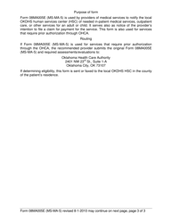 Form 08MA005E (MS-MA-5) Notification of Needed Medical Services - Oklahoma, Page 3