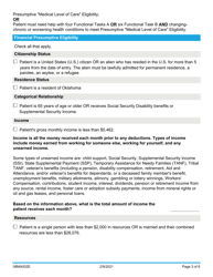 Form 08MA002E Hospital Presumptive Eligibility Long Term Care Application - Oklahoma, Page 3