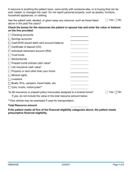 Form 08MA002E Hospital Presumptive Eligibility Long Term Care Application - Oklahoma, Page 4
