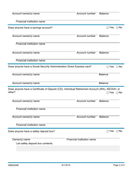 Form 08MA006E Asset Information - Oklahoma, Page 2