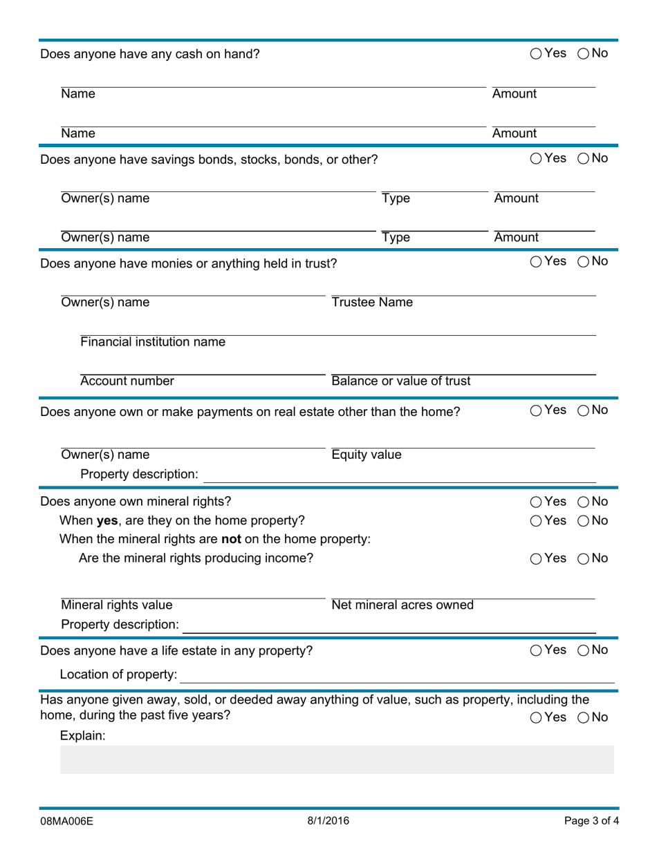 Form 08MA006E Asset Information - Oklahoma, Page 3