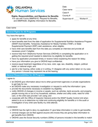 Form 08MP003E Responsibilities and Signature for Benefits - Oklahoma