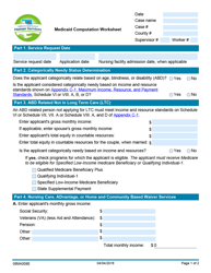 Form 08MA008E Medicaid Computation Worksheet - Oklahoma