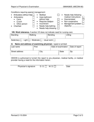 Form 08MA080E (ABCDM-80) Report of Physician&#039;s Examination - Oklahoma, Page 3