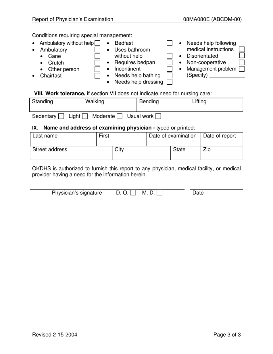 Form 08ma080e Abcdm 80 Fill Out Sign Online And Download Fillable Pdf Oklahoma 4488