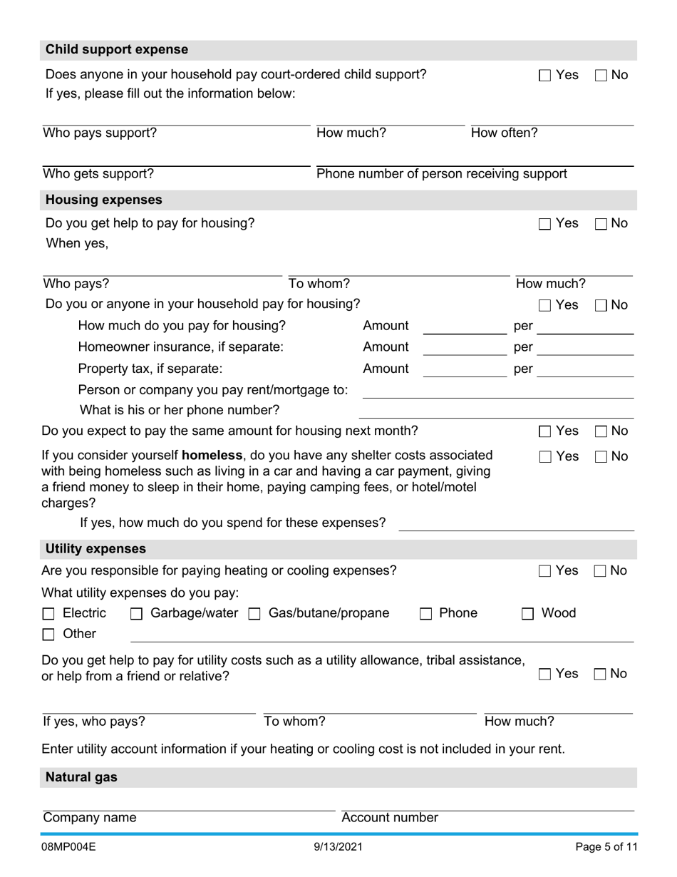 Form 08MP004E (FSS-BR-1) Renew My Benefits - Oklahoma, Page 5