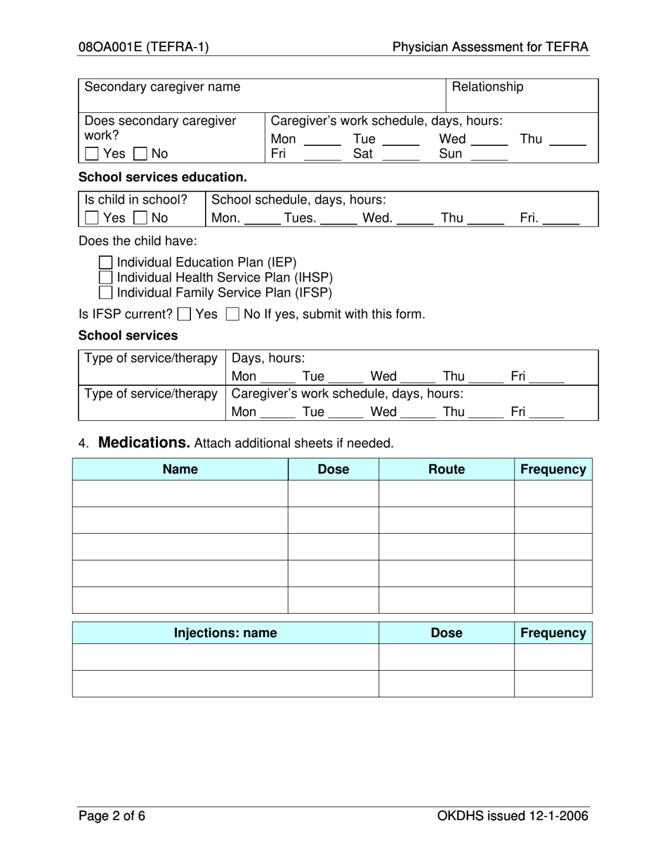 Form 08oa001e (tefra-1) - Fill Out, Sign Online And Download Fillable 