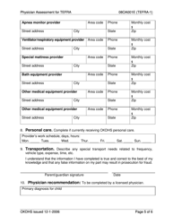 Form 08OA001E (TEFRA-1) Physician Assessment for Tefra - Oklahoma, Page 5