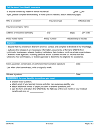 Form 08TA018E (CM-5) Continued Medical Benefits Reply Form - Oklahoma, Page 3