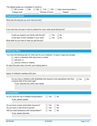 Form 08TW002E TANF Work/Personal Responsibility Agreement - Oklahoma, Page 3