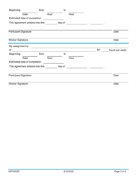 Form 08TW002E TANF Work/Personal Responsibility Agreement - Oklahoma, Page 5