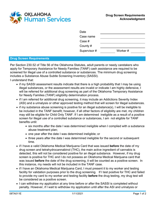 Form 08TA011E  Printable Pdf