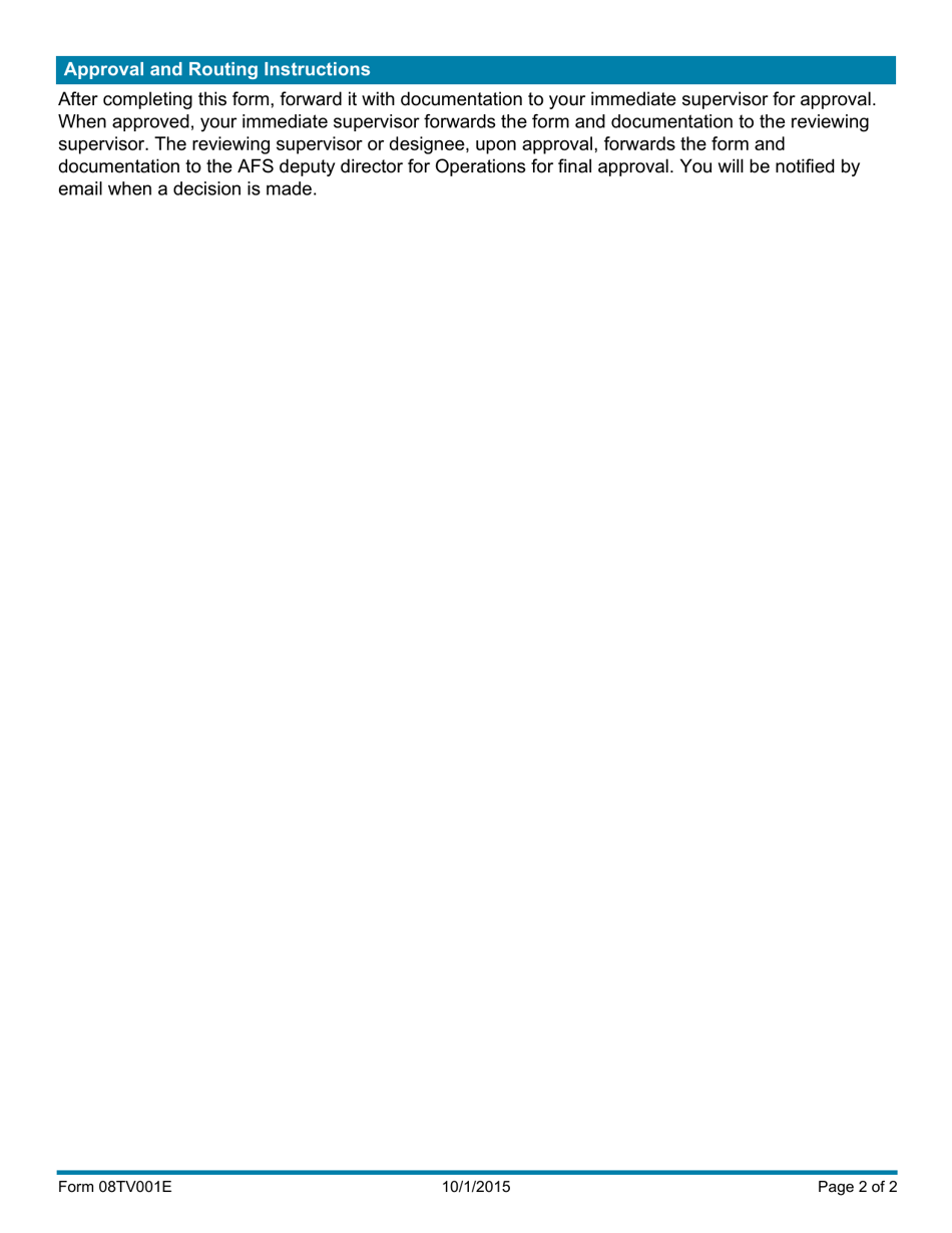 Form 08TV001E Optional in-State Event Attendance Request - Oklahoma, Page 2