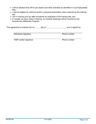 Form 08TW014E Nonprofit Participant Agreement - Work Experience Program - Oklahoma, Page 2