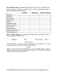 Form 08TW013E (TW-13) Time and Progress Report - Oklahoma, Page 4