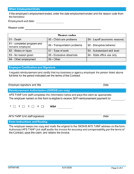 Form 08TW018E Subsidized Employment Program (Sep) Invoice - Oklahoma, Page 2