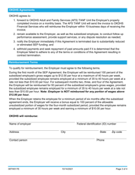 Form 08TW017E Subsidized Employment Program (Sep) Contract - Oklahoma, Page 3