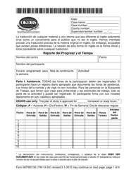 Document preview: Formulario 08TW013S (TW-13-SV) Reporte Del Progreso Y El Tiempo - Oklahoma (Spanish)