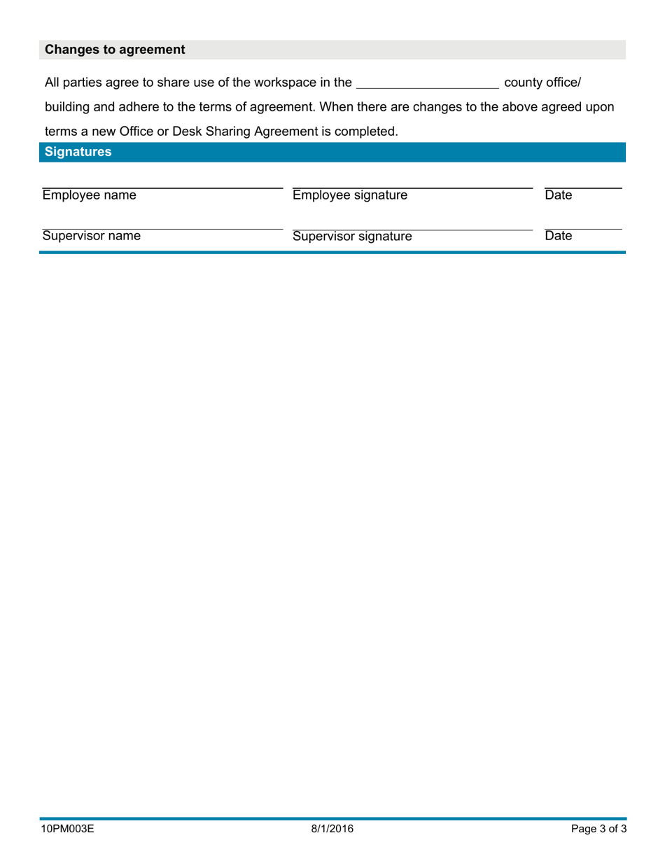 Form 10PM003E Office or Desk Sharing Agreement - Oklahoma, Page 3