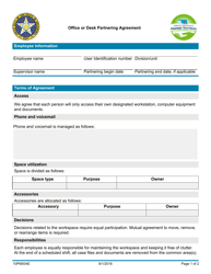 Document preview: Form 10PM004E Office or Desk Partnering Agreement - Oklahoma