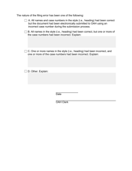 Form 13LE011E Notice of Erroneous Filing - Oah Clerk - Oklahoma, Page 2