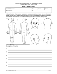 Document preview: Form 15IV002E (OCA-2) Bodily Injury Chart - Oklahoma