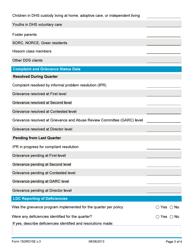 Form 15GR010E (OCA-GR-6) Quarterly Grievance Report - Oklahoma, Page 3