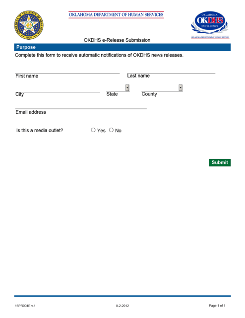 Form 16PR004E  Printable Pdf