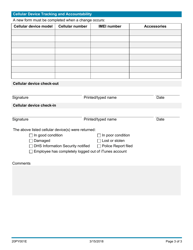 Form 20PY001E Cellular Device Usage and Accountability Agreement - Oklahoma, Page 3