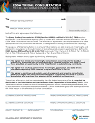 Model Affirmation Agreement - Essa Tribal Consultation - Oklahoma