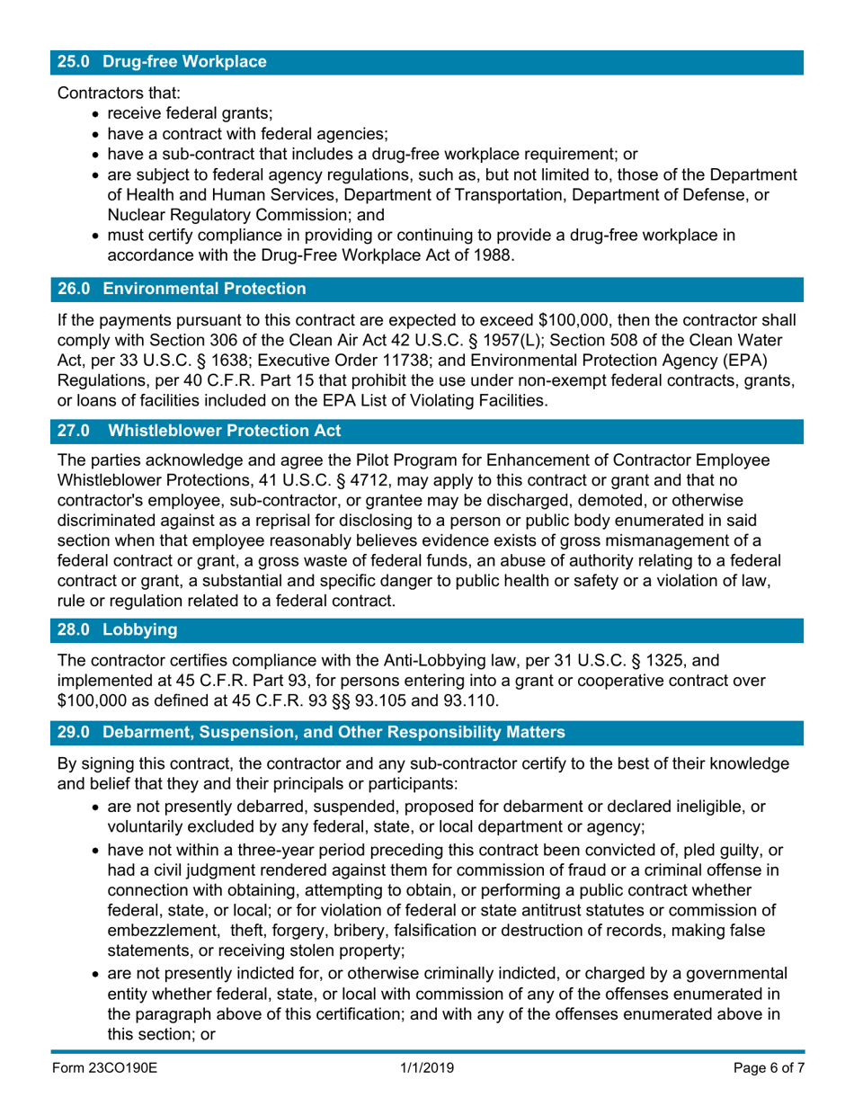Form 23CO190E Contract - Oklahoma, Page 6