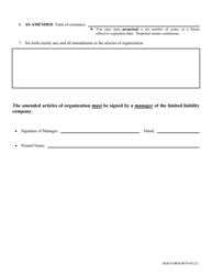 SOS Form 0079 Amended Articles of Organization (Oklahoma Limited Liability Company) - Oklahoma, Page 2