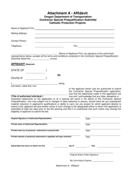Document preview: Attachment A Affidavit - Cathodic Protection Projects - Oregon