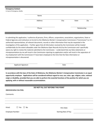 Application for Employment - Oklahoma, Page 4