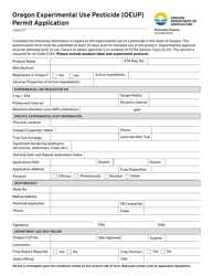Oregon Experimental Use Pesticide (Oeup) Permit Application - Oregon, Page 2
