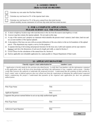 Waterway Lease Application Form - Oregon, Page 4