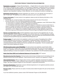 Form PPR Pesticide Product Registration (Ppr) Application Form - Oregon, Page 2