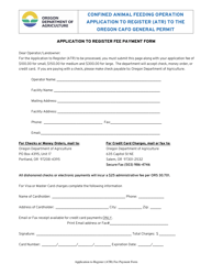 Confined Animal Feeding Operation Application to Register (Atr) to the Oregon Cafo General Permit - Oregon, Page 10