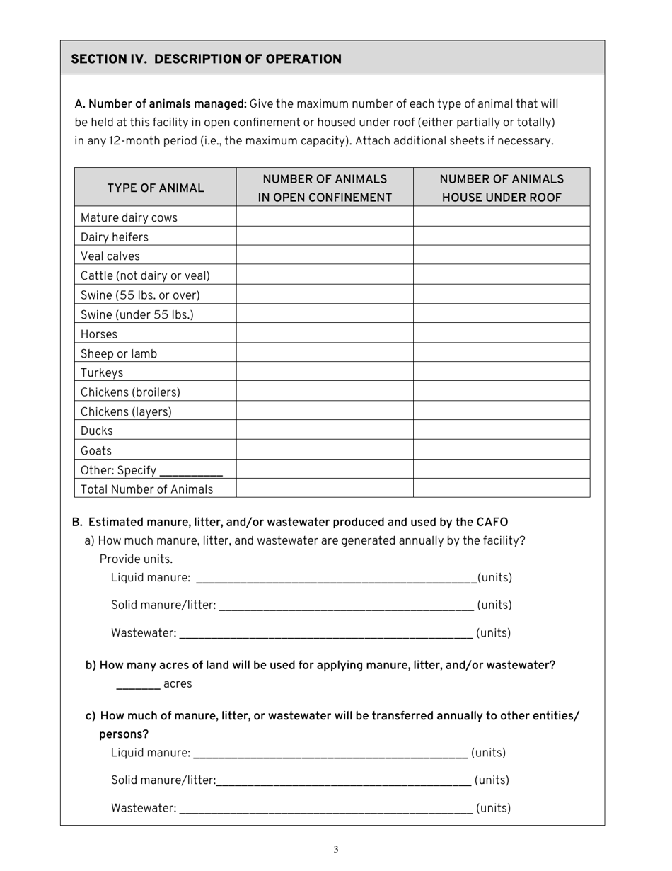 Confined Animal Feeding Operation Application to Register (Atr) to the Oregon Cafo General Permit - Oregon, Page 3