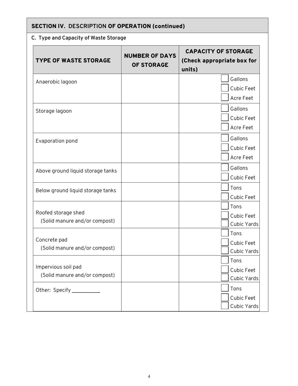 Confined Animal Feeding Operation Application to Register (Atr) to the Oregon Cafo General Permit - Oregon, Page 4