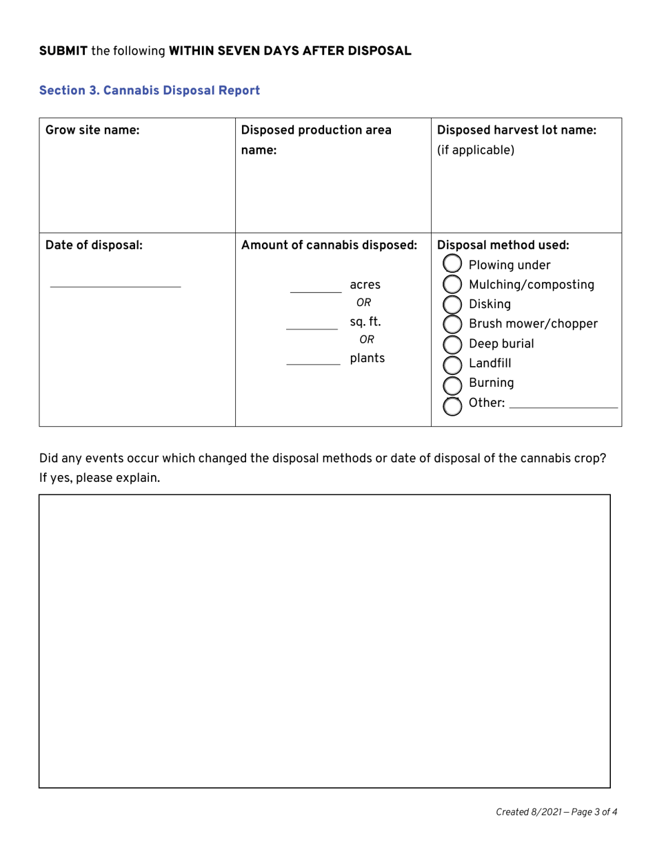 Cannabis Waste and Disposal Report - Oregon, Page 3
