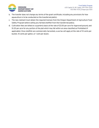 Notice of Transfer of Plat for Shellfish Cultivation - Oregon, Page 2