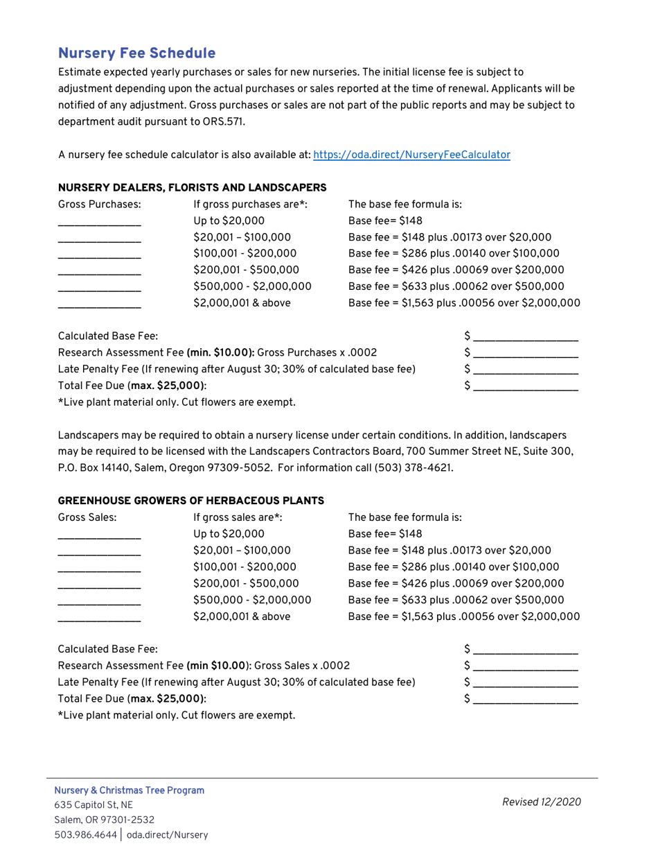 Nursery License Application - Oregon, Page 5