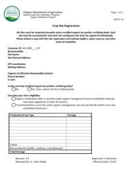 Document preview: Form OCP.F.10 Crop Site Registration - Oregon
