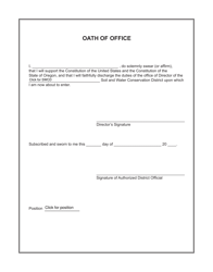 Document preview: Oath of Office - Oregon
